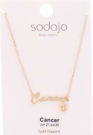 Gold Dipped Zodiac Necklaces