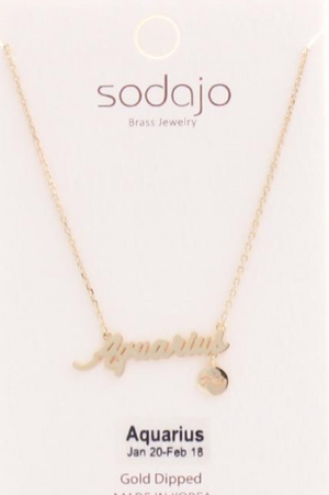 Gold Dipped Zodiac Necklaces