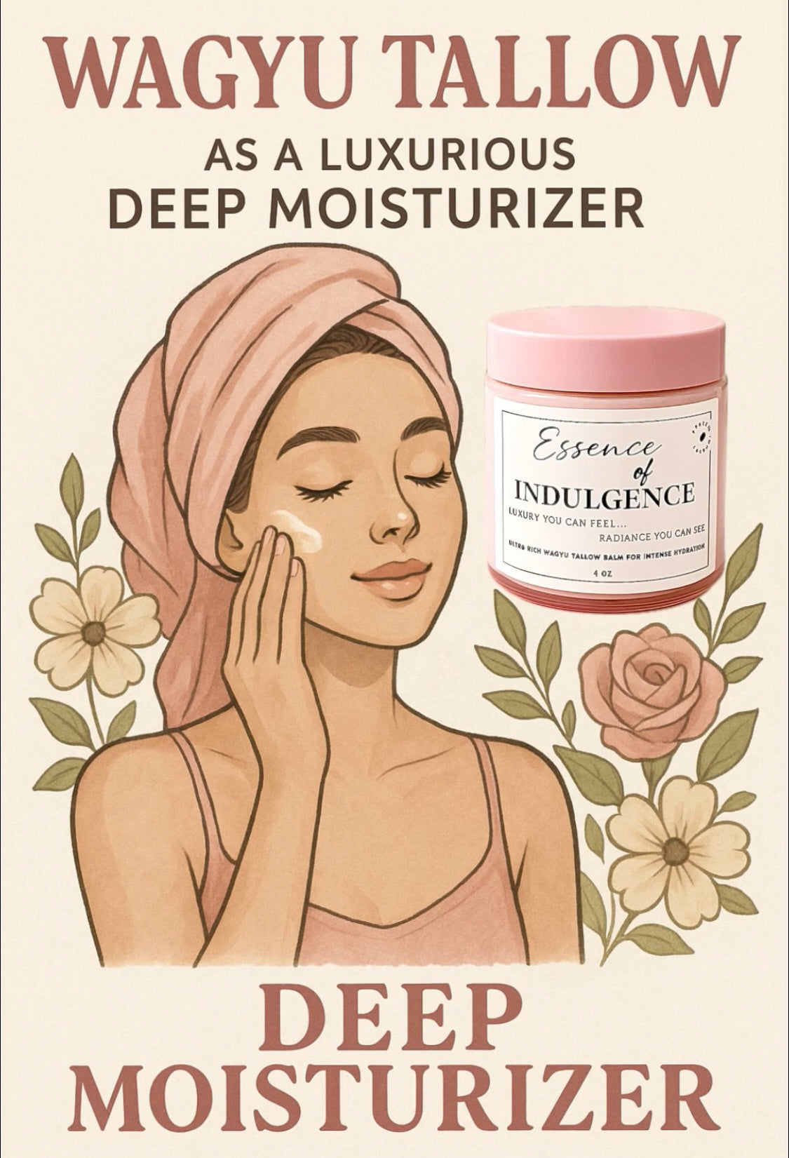 Essence of Indulgence LUXURIOUS ULTRA-RICH WAGYU WHIPPED TALLOW BALM FOR INTENSE HYDRATION