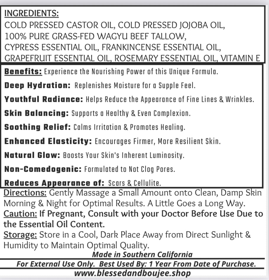 Essence of Confidence ULTRA-RICH WAGYU TALLOW BALM FOR DEEP HYDRATION