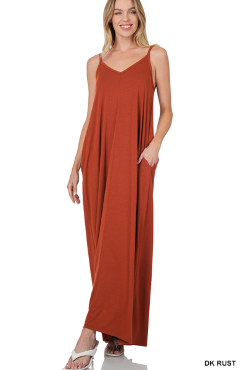 MAXI DRESS WITH SIDE POCKETS