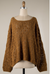 BOAT NECK OPEN CABLE KNIT CHENILLE SWEATER