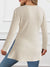 Ribbed Surplice Long Sleeve Shirt