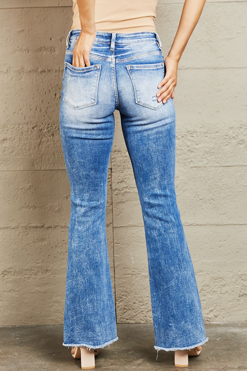 BAYEAS Izzie Mid Rise Bootcut Jeans - Blessed & Boujee Boutique
