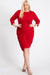 Lady in Red 3/4 Sleeve Dress