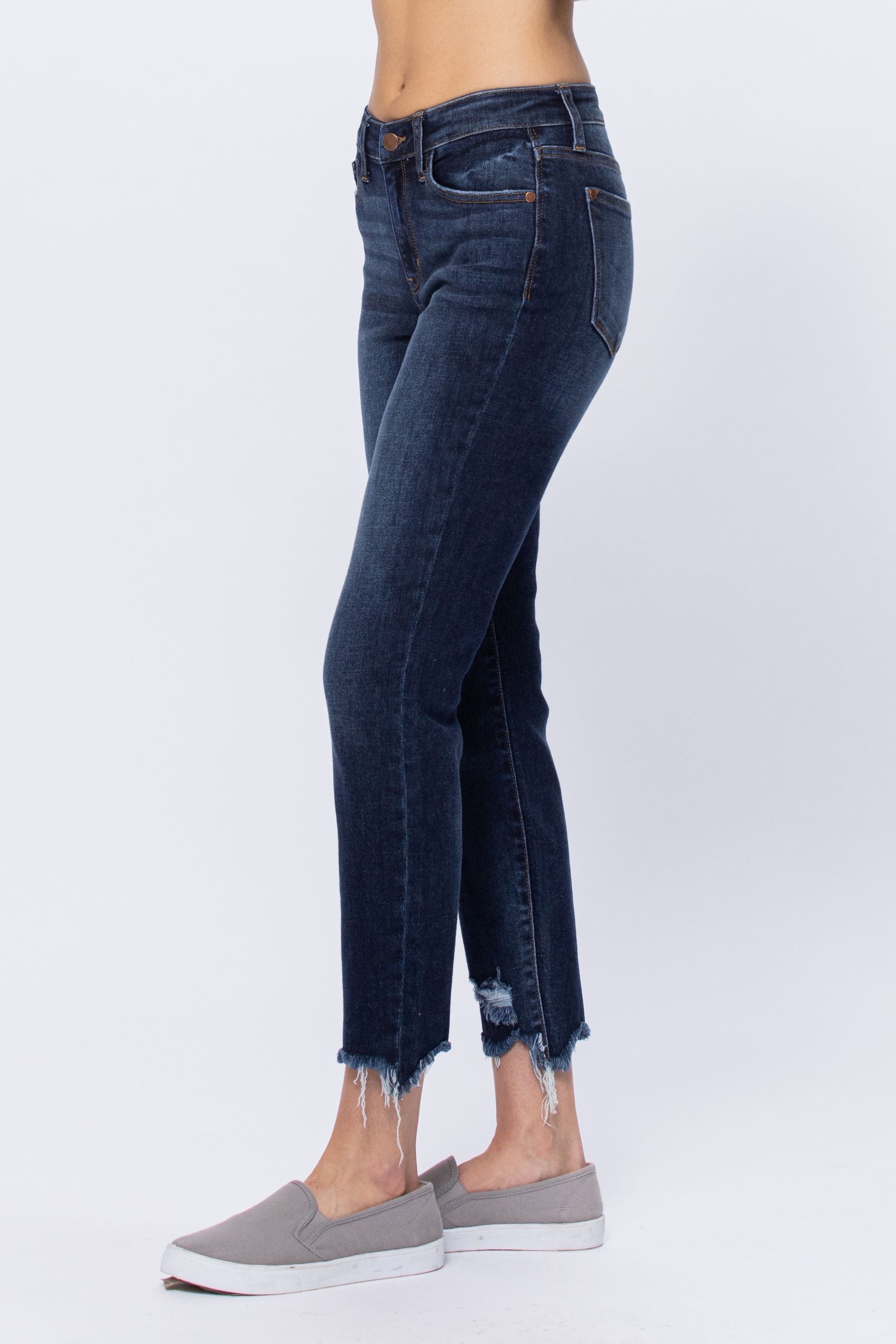 Judy Blue Abilene Mid Rise Long/Tall Skinny Jeans - Boujee Boutique