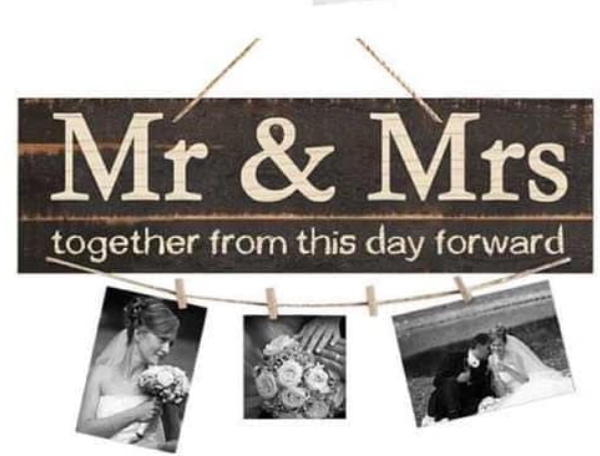 Mr. & Mrs. together from this day forward Photo Home Decor