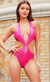 Feelin Hot in Pink Cut Out Halter One Piece Swimsuit