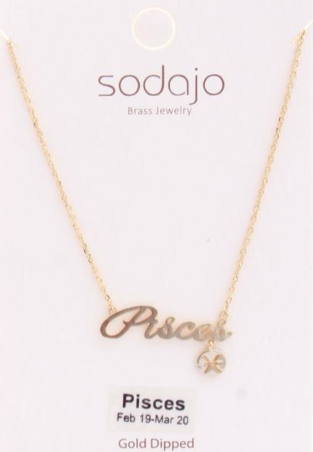 Gold Dipped Zodiac Necklaces