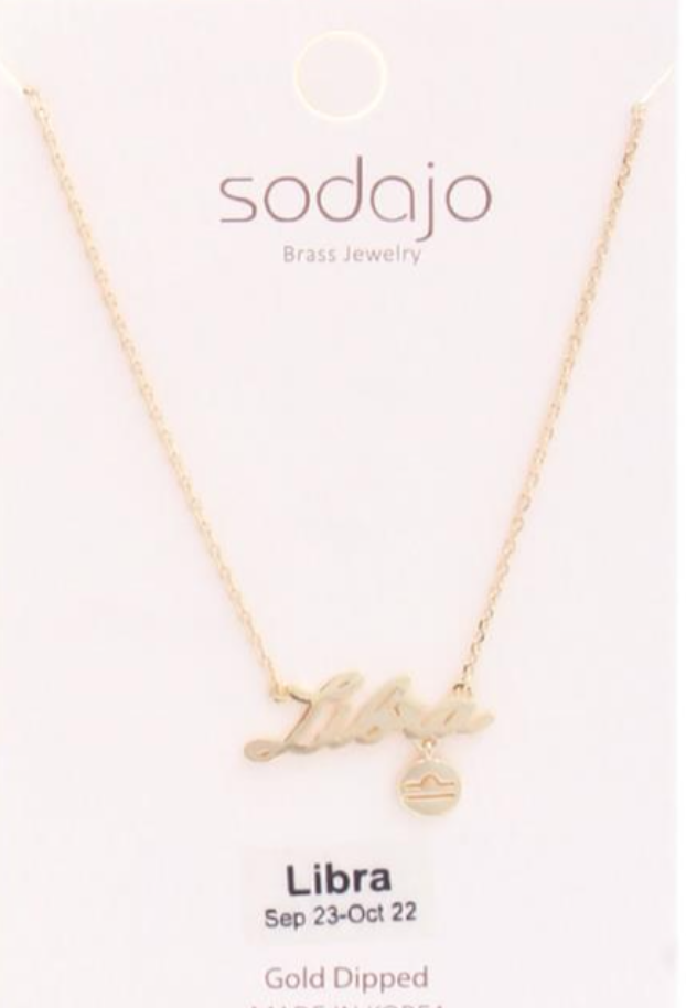 Gold Dipped Zodiac Necklaces