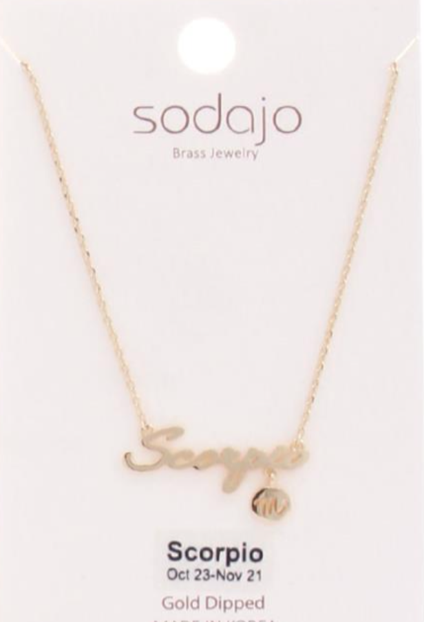 Gold Dipped Zodiac Necklaces