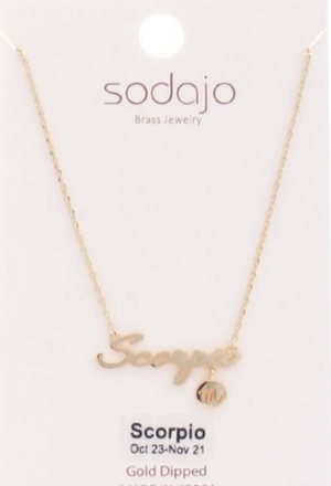 Gold Dipped Zodiac Necklaces