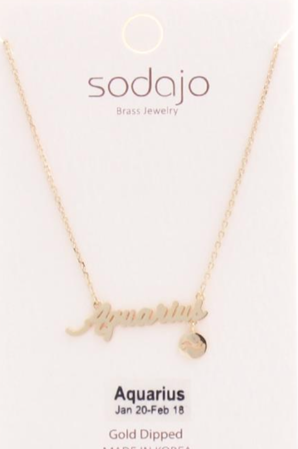 Gold Dipped Zodiac Necklaces